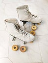 old-fashioned roller skates with removed wheels