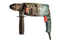 Professional rotary hammer on a white background. Isolated