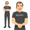 Professional security guard with two different pose