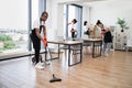Professional service team of cleaning company. Royalty Free Stock Photo