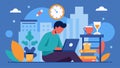A professional setting strict deadlines and pushing themselves to complete tasks ahead of schedule honing their
