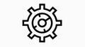 Professional Settings Gear Icon for Basic Web Design Royalty Free Stock Photo