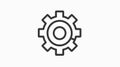 Professional Settings Gear Icon for Basic Web Applications Royalty Free Stock Photo