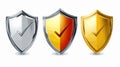 Professional Shield Check Mark Icon for Security Protection Royalty Free Stock Photo