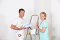 Professional smiling decorator Royalty Free Stock Photo