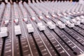 Professional sound mixer control desk Royalty Free Stock Photo