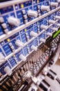 Professional sound mixer control desk Royalty Free Stock Photo