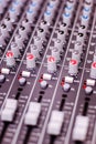 Professional sound mixer control desk Royalty Free Stock Photo