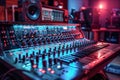 Sound Mixing Console in a Recording Studio. Generative AI