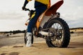 Professional speed rider driving in motocross race Royalty Free Stock Photo