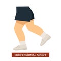 Professional sport concept with athlete legs in sport clothing running during training