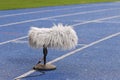 Professional sport microphone near the football field