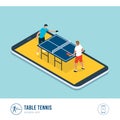 Professional sports competition: table tennis