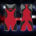 A professional sports uniform for Greco-Roman wrestling. Isolated image.