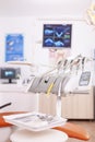 Professional stomatology dentistry bright hospital office room with nobody in it