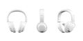 Professional studio headphones mockup isolated on white background Royalty Free Stock Photo