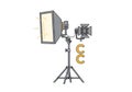 Professional studio lighting setup illuminates creative projects for dynamic visual production Royalty Free Stock Photo