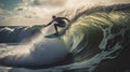 professional surfer riding waves. men catching waves in ocean, isolated. Surfing action water board sport. people water