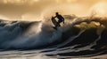 professional surfer riding waves. men catching waves in ocean, isolated. Surfing action water board sport. people water