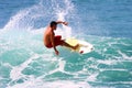 Professional Surfer Sean Moody Surfing in Hawaii Royalty Free Stock Photo