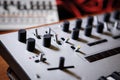 Analog synthesizer device in sound recording studio