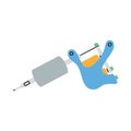 Professional tattoo machine. Tattoo machine. Vector illustration.