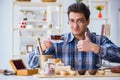 The professional tea expert trying new brews Royalty Free Stock Photo