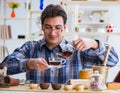 Professional tea expert trying new brews Royalty Free Stock Photo