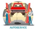 Professional Team in Auto Service Promotion Poster