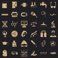 Professional tech icons set, simple style Royalty Free Stock Photo