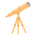 Professional telescope icon, cartoon style Royalty Free Stock Photo