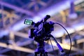 Professional television camera on a tripod Royalty Free Stock Photo