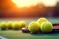 professional tennis match at a stadium, where two players are competing for victory in a tournament. Spectators around t