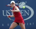 Professional tennis player Alize Cornet during third round singles match at US Open 2013 Royalty Free Stock Photo