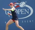 Professional tennis player Alize Cornet during third round singles match at US Open 2013 Royalty Free Stock Photo