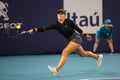 Professional tennis player Bianca Andreescu of Canada in action during her round of 32 match at 2019 Miami Open