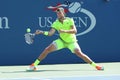 Professional tennis player Jack Sock of United States in action during his round four match at US Open 2016