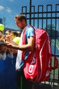 Professional tennis player Marin Cilic signing autographs after practice for US Open 2014