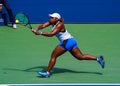 Professional tennis player Taylor Townsend of United States in action during her 2019 US Open third round match Royalty Free Stock Photo