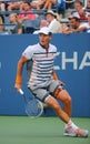 Professional tennis player Tomas Berdych from Czech Republic during US Open 2014 round 3 match Royalty Free Stock Photo