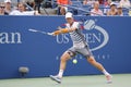 Professional tennis player Tomas Berdych from Czech Republic during US Open 2014 round 3 match Royalty Free Stock Photo