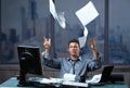 Professional throwing documents into air Royalty Free Stock Photo