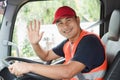 Professional truck driver to transport Royalty Free Stock Photo