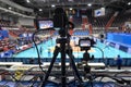Professional TV at the volleyball . volleyball Match Camera. Royalty Free Stock Photo