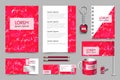 Professional Universal Abstract Branding Design Kit in Pink Colors