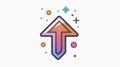 Professional Upload Arrow Icon for Basic Web Design Concept Usage Royalty Free Stock Photo