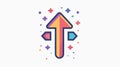 Professional Upload Arrow Icon for Basic Web Design Concept Usage Royalty Free Stock Photo