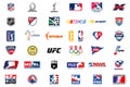 Professional USA Sports Organization Logo set