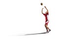 Professional valleyball player isolated on white Royalty Free Stock Photo