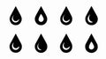 Professional Vector Black Drop Icon Set for Design Projects Royalty Free Stock Photo